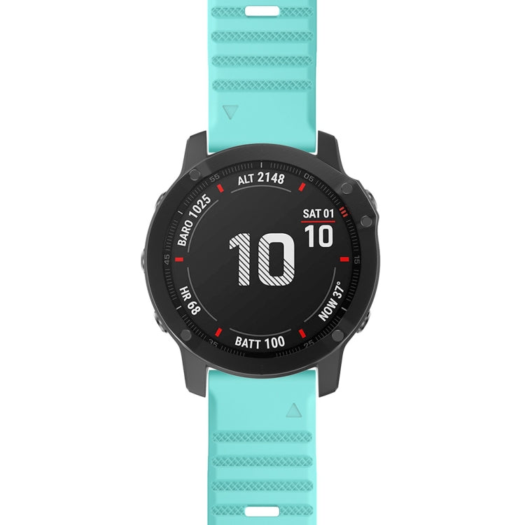 For Garmin Fenix 7X / 6X 26mm Smart Watch Quick Release Silicon Watch Band(Teal)