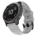 For Garmin Fenix 7X / 6X 26mm Smart Watch Quick Release Silicon Watch Band(Grey)