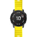 For Garmin Fenix 7X / 6X 26mm Smart Watch Quick Release Silicon Watch Band(Yellow)