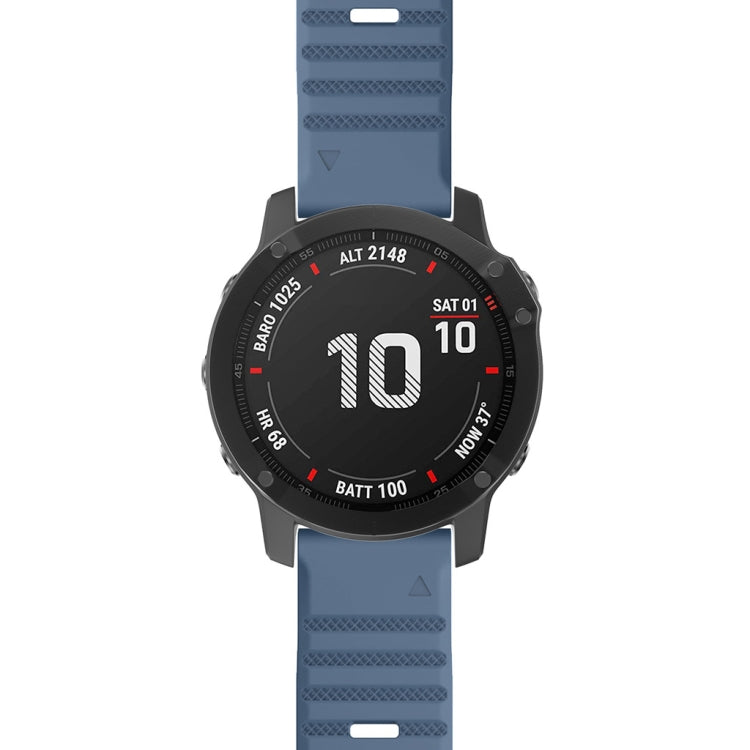 For Garmin Fenix 7X / 6X 26mm Smart Watch Quick Release Silicon Watch Band(Cyan Blue)