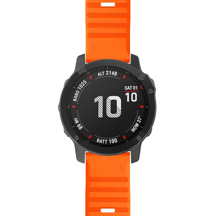 For Garmin Fenix 7X / 6X 26mm Smart Watch Quick Release Silicon Watch Band(Orange)