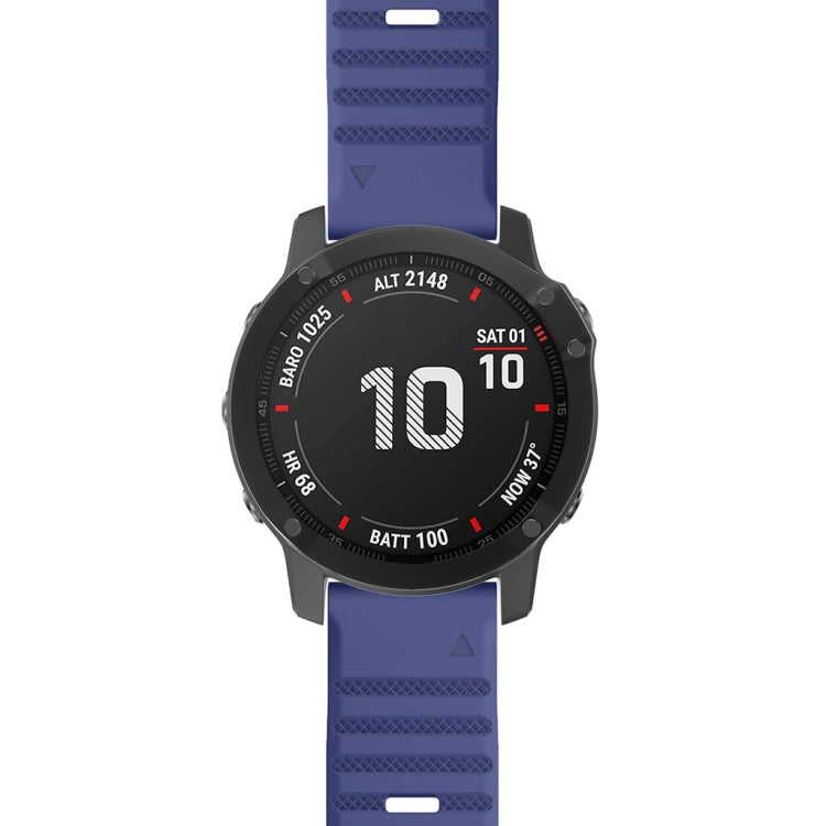 For Garmin Fenix 7X / 6X 26mm Smart Watch Quick Release Silicon Watch Band(Dark Blue)