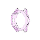For Garmin Fenix 6 / 6 Pro Smart Watch Half Coverage TPU Protective Case(Transparent Purple)