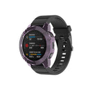 For Garmin Fenix 6 / 6 Pro Smart Watch Half Coverage TPU Protective Case(Transparent Purple)
