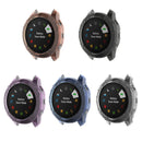 For Garmin Fenix 6X / 6X Pro Smart Watch Half Coverage TPU Protective Case(Transparent Purple)