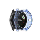 For Garmin Fenix 6X / 6X Pro Smart Watch Half Coverage TPU Protective Case(Transparent Blue)
