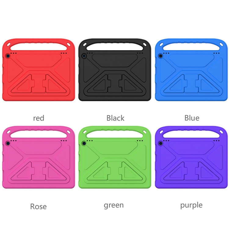 For Amazon Fire HD 10 2021 Handle Portable EVA Shockproof Anti Falling Protective Case with Triangle Holder(Blue)