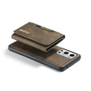 For OnePlus 9 Pro DG.MING M2 Series 3-Fold Multi Card Bag + Magnetic Back Cover Shockproof Case with Wallet & Holder Function(Coffee)