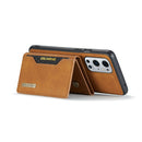 For OnePlus 9 Pro DG.MING M2 Series 3-Fold Multi Card Bag + Magnetic Back Cover Shockproof Case with Wallet & Holder Function(Brown)