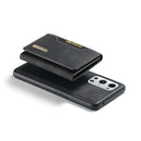 For OnePlus 9 Pro DG.MING M2 Series 3-Fold Multi Card Bag + Magnetic Back Cover Shockproof Case with Wallet & Holder Function(Black)