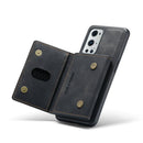For OnePlus 9 Pro DG.MING M2 Series 3-Fold Multi Card Bag + Magnetic Back Cover Shockproof Case with Wallet & Holder Function(Black)