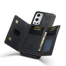 For OnePlus 9 Pro DG.MING M2 Series 3-Fold Multi Card Bag + Magnetic Back Cover Shockproof Case with Wallet & Holder Function(Black)
