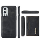 For OnePlus 9 Pro DG.MING M2 Series 3-Fold Multi Card Bag + Magnetic Back Cover Shockproof Case with Wallet & Holder Function(Black)