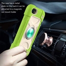 Shockproof Silicone + PC Protective Case with Dual-Ring Holder For iPhone 6/6s/7/8/SE 2022 / SE 2020(Guava)