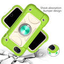 Shockproof Silicone + PC Protective Case with Dual-Ring Holder For iPhone 6/6s/7/8/SE 2022 / SE 2020(Guava)