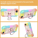 Shockproof Silicone + PC Protective Case with Dual-Ring Holder For iPhone 6/6s/7/8/SE 2022 / SE 2020(Colorful Rose Gold)