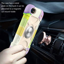 Shockproof Silicone + PC Protective Case with Dual-Ring Holder For iPhone 6/6s/7/8/SE 2022 / SE 2020(Colorful Beige)