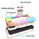 Shockproof Silicone + PC Protective Case with Dual-Ring Holder For iPhone 11(Colorful Rose Gold)