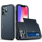 Shockproof Armor Protective Case with Slide Card Slot For iPhone 13(Dark)