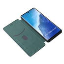 For vivo X60 Pro / X60 5G Carbon Fiber Texture Magnetic Horizontal Flip TPU + PC + PU Leather Case with Card Slot(Green)