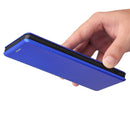 For vivo X60 Pro / X60 5G Carbon Fiber Texture Magnetic Horizontal Flip TPU + PC + PU Leather Case with Card Slot(Blue)