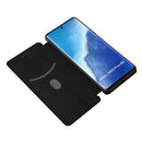 For vivo X60 Pro / X60 5G Carbon Fiber Texture Magnetic Horizontal Flip TPU + PC + PU Leather Case with Card Slot(Black)