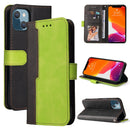 Business Stitching-Color Horizontal Flip PU Leather Case with Holder & Card Slots & Photo Frame For iPhone 13 mini(Green)