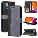 Business Stitching-Color Horizontal Flip PU Leather Case with Holder & Card Slots & Photo Frame For iPhone 13 mini(Grey)