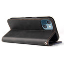 Business Stitching-Color Horizontal Flip PU Leather Case with Holder & Card Slots & Photo Frame For iPhone 13 mini(Grey)