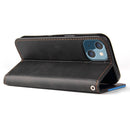 Business Stitching-Color Horizontal Flip PU Leather Case with Holder & Card Slots & Photo Frame For iPhone 13 mini(Blue)
