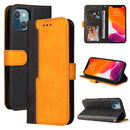 Business Stitching-Color Horizontal Flip PU Leather Case with Holder & Card Slots & Photo Frame For iPhone 13 mini(Orange)