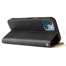 Business Stitching-Color Horizontal Flip PU Leather Case with Holder & Card Slots & Photo Frame For iPhone 13 mini(Orange)