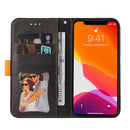 Business Stitching-Color Horizontal Flip PU Leather Case with Holder & Card Slots & Photo Frame For iPhone 13 mini(Orange)