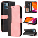 Business Stitching-Color Horizontal Flip PU Leather Case with Holder & Card Slots & Photo Frame For iPhone 13 mini (Pink)