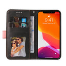 Business Stitching-Color Horizontal Flip PU Leather Case with Holder & Card Slots & Photo Frame For iPhone 13 mini (Pink)