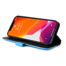 Business Stitching-Color Horizontal Flip PU Leather Case with Holder & Card Slots & Photo Frame For iPhone 13 (Blue)