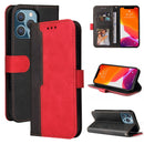 Business Stitching-Color Horizontal Flip PU Leather Case with Holder & Card Slots & Photo Frame For iPhone 13 Pro (Red)