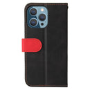 Business Stitching-Color Horizontal Flip PU Leather Case with Holder & Card Slots & Photo Frame For iPhone 13 Pro (Red)