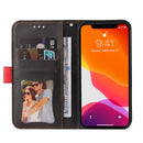 Business Stitching-Color Horizontal Flip PU Leather Case with Holder & Card Slots & Photo Frame For iPhone 13 Pro (Red)