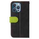 Business Stitching-Color Horizontal Flip PU Leather Case with Holder & Card Slots & Photo Frame For iPhone 13 Pro (Green)
