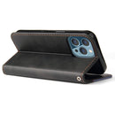 Business Stitching-Color Horizontal Flip PU Leather Case with Holder & Card Slots & Photo Frame For iPhone 13 Pro (Grey)