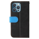 Business Stitching-Color Horizontal Flip PU Leather Case with Holder & Card Slots & Photo Frame For iPhone 13 Pro (Blue)