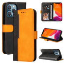 Business Stitching-Color Horizontal Flip PU Leather Case with Holder & Card Slots & Photo Frame For iPhone 13 Pro (Orange)