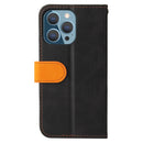 Business Stitching-Color Horizontal Flip PU Leather Case with Holder & Card Slots & Photo Frame For iPhone 13 Pro (Orange)