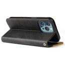 Business Stitching-Color Horizontal Flip PU Leather Case with Holder & Card Slots & Photo Frame For iPhone 13 Pro (Orange)