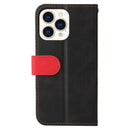 Business Stitching-Color Horizontal Flip PU Leather Case with Holder & Card Slots & Photo Frame For iPhone 13 Pro Max (Red)
