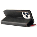 Business Stitching-Color Horizontal Flip PU Leather Case with Holder & Card Slots & Photo Frame For iPhone 13 Pro Max (Red)