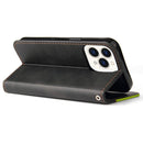 Business Stitching-Color Horizontal Flip PU Leather Case with Holder & Card Slots & Photo Frame For iPhone 13 Pro Max (Green)