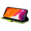 Business Stitching-Color Horizontal Flip PU Leather Case with Holder & Card Slots & Photo Frame For iPhone 13 Pro Max (Green)