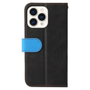 Business Stitching-Color Horizontal Flip PU Leather Case with Holder & Card Slots & Photo Frame For iPhone 13 Pro Max (Blue)